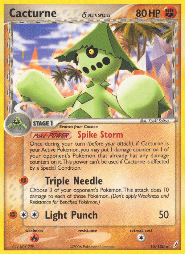 Cacturne (15/100) (Delta Species) [EX: Crystal Guardians] Pokémon