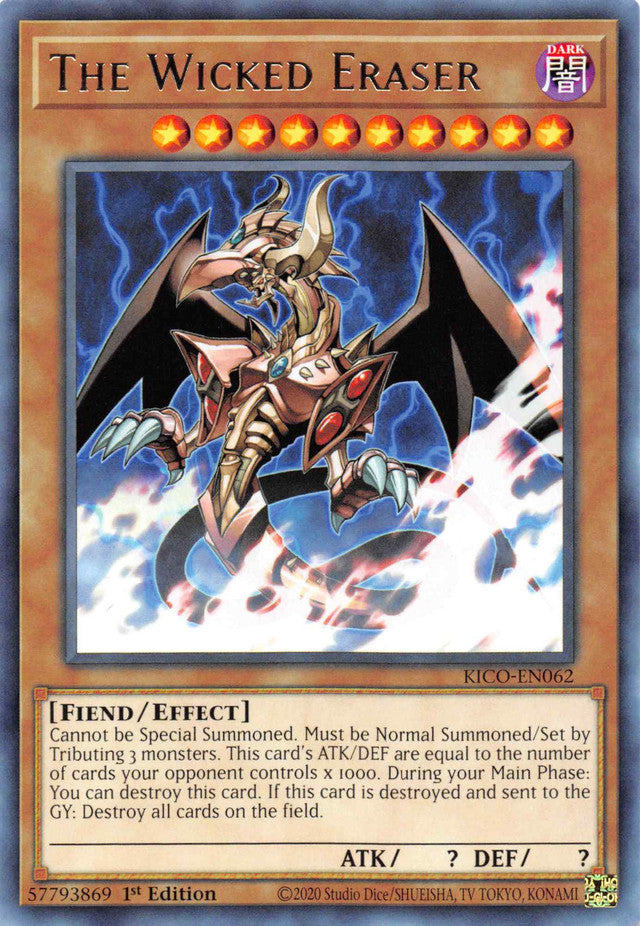 The Wicked Eraser [KICO-EN062] Rare Yu-Gi-Oh!