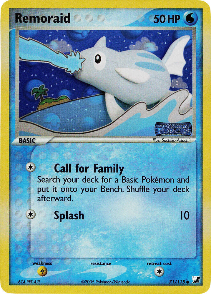 Remoraid (71/115) (Stamped) [EX: Unseen Forces] Pokémon