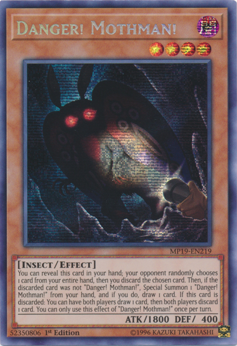 Danger! Mothman! [MP19-EN219] Prismatic Secret Rare Yu-Gi-Oh!