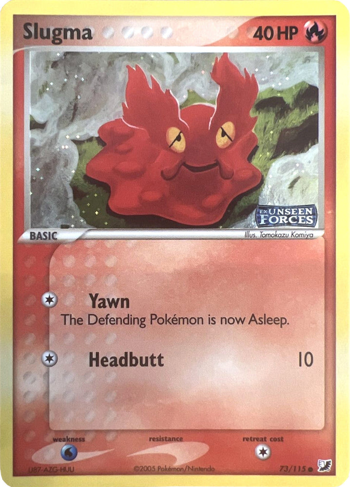 Slugma (73/115) (Stamped) [EX: Unseen Forces] Pokémon