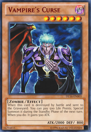 Vampire's Curse (Red) [DL16-EN003] Rare Yu-Gi-Oh!