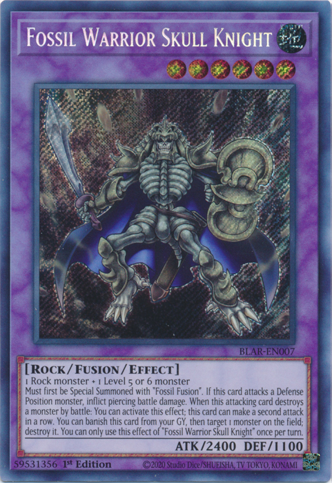Fossil Warrior Skull Knight [BLAR-EN007] Secret Rare Yu-Gi-Oh!