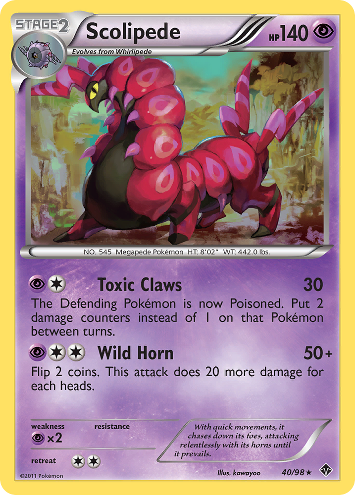 Scolipede (40/98) [Black & White: Emerging Powers] Pokémon