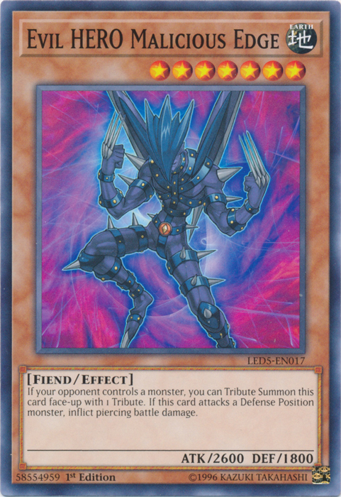 Evil Hero Malicious Edge [LED5-EN017] Common Yu-Gi-Oh!