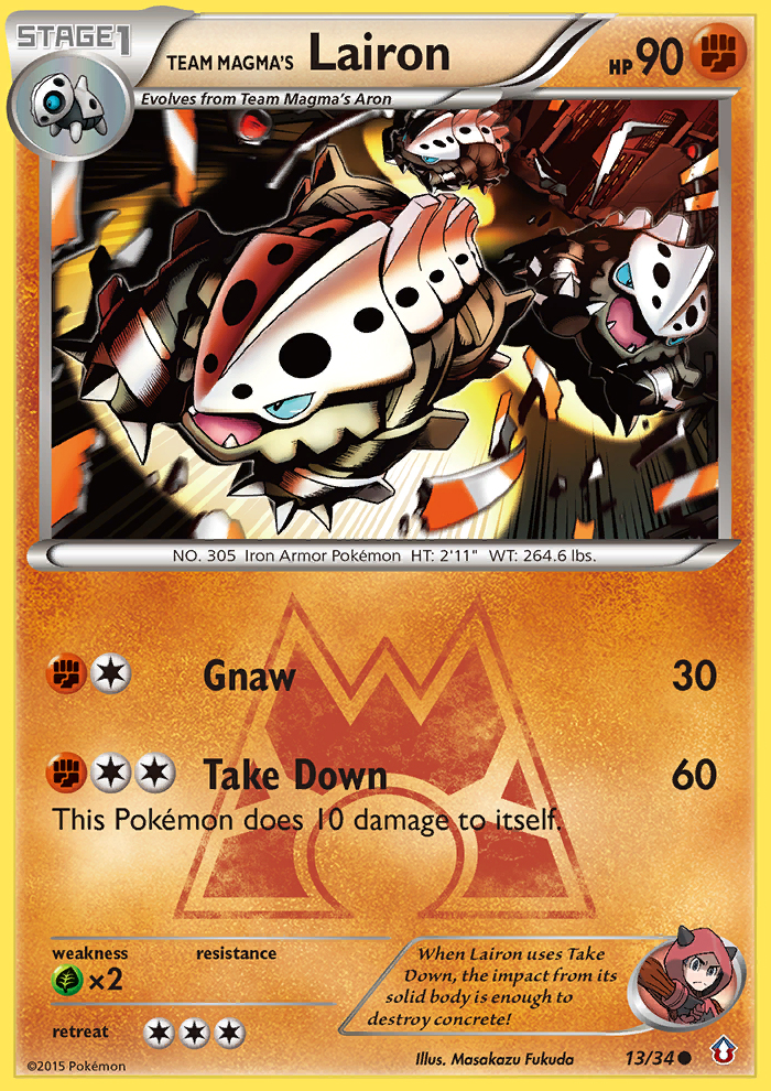 Team Magma's Lairon (13/34) [XY: Double Crisis] Pokémon