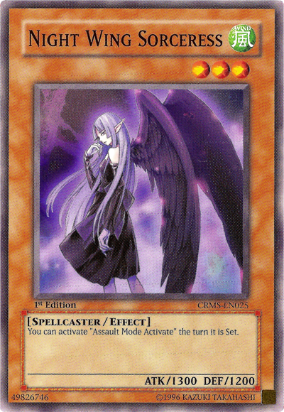 Night Wing Sorceress [CRMS-EN025] Common Yu-Gi-Oh!