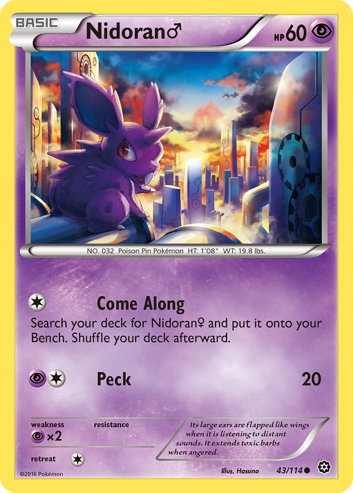 Nidoran (43/114) (Male) [XY: Steam Siege] Pokémon