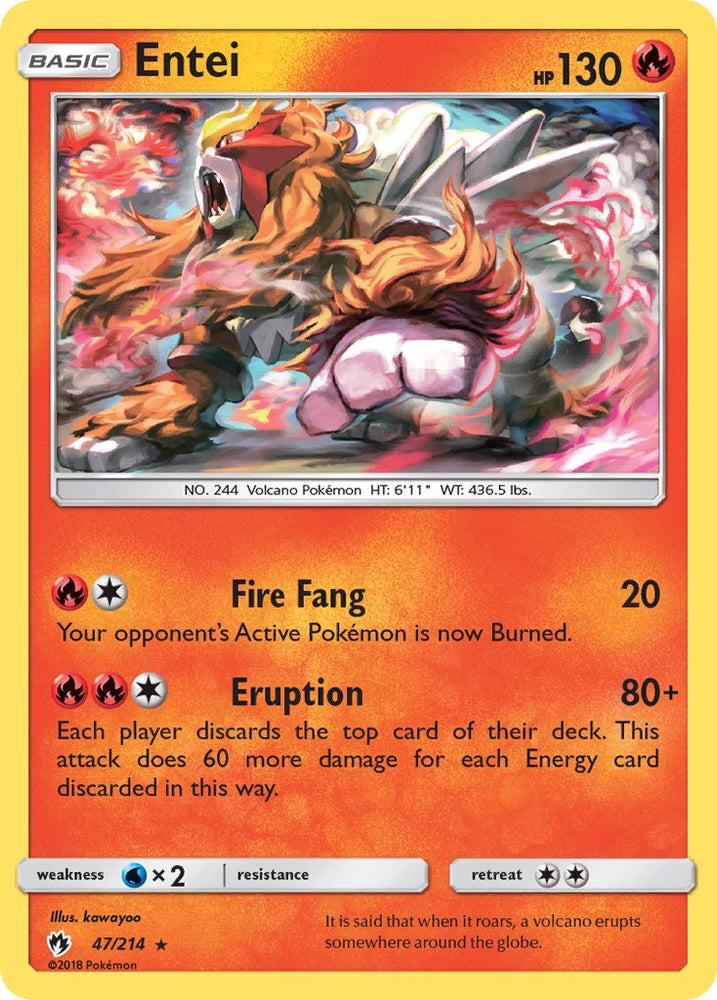 Entei (47/214) (Theme Deck Exclusive) [Sun & Moon: Lost Thunder] Pokémon