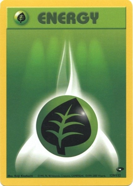 Grass Energy (129/132) [Gym Challenge Unlimited] Pokémon
