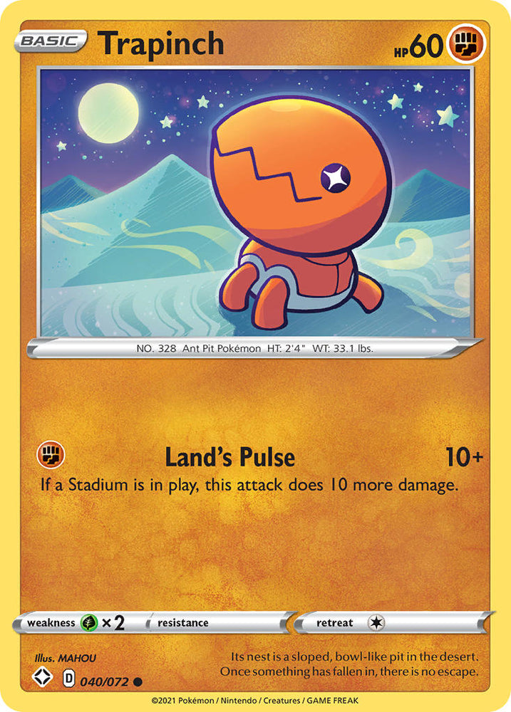 Trapinch (040/072) [Sword & Shield: Shining Fates] Pokémon