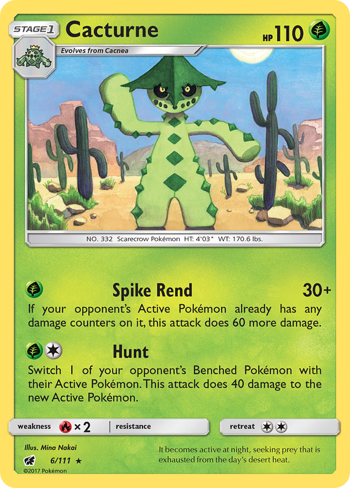 Cacturne (6/111) [Sun & Moon: Crimson Invasion] Pokémon