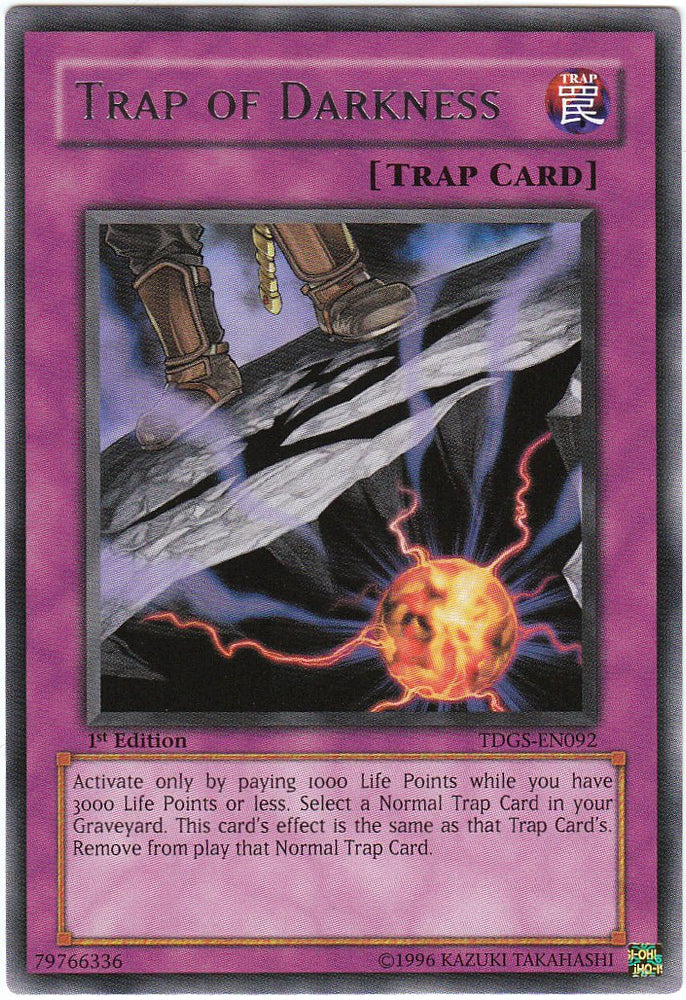 Trap of Darkness [TDGS-EN092] Rare Yu-Gi-Oh!