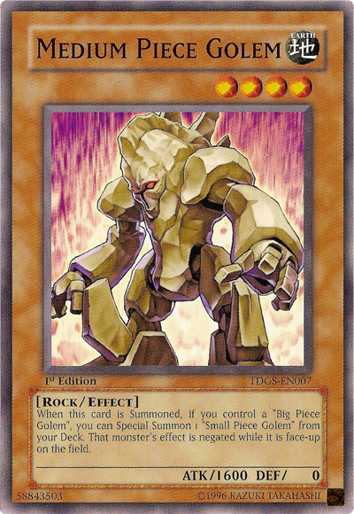 Medium Piece Golem [TDGS-EN007] Common Yu-Gi-Oh!