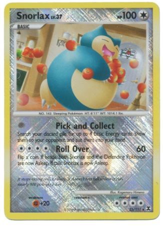 Snorlax (33/111) (League Promo) [Platinum: Rising Rivals] Pokémon