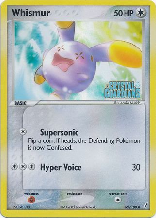 Whismur (69/100) (Stamped) [EX: Crystal Guardians] Pokémon