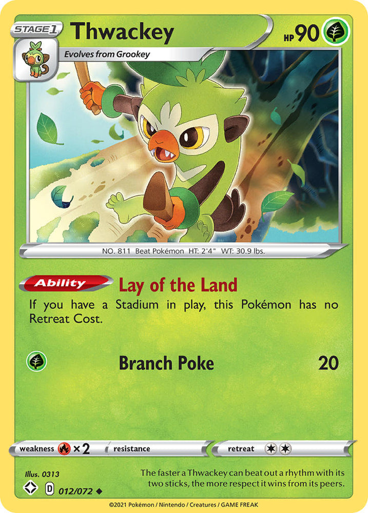 Thwackey (012/072) [Sword & Shield: Shining Fates] Pokémon
