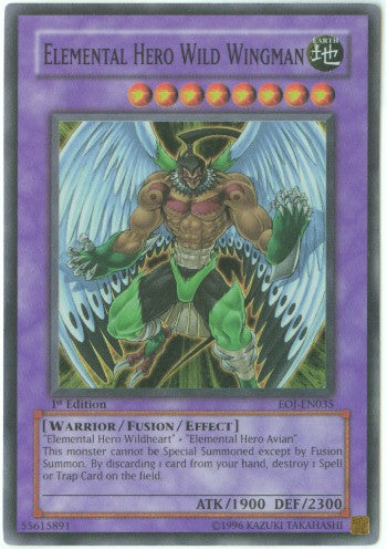 Elemental Hero Wild Wingman [EOJ-EN035] Super Rare Yu-Gi-Oh!
