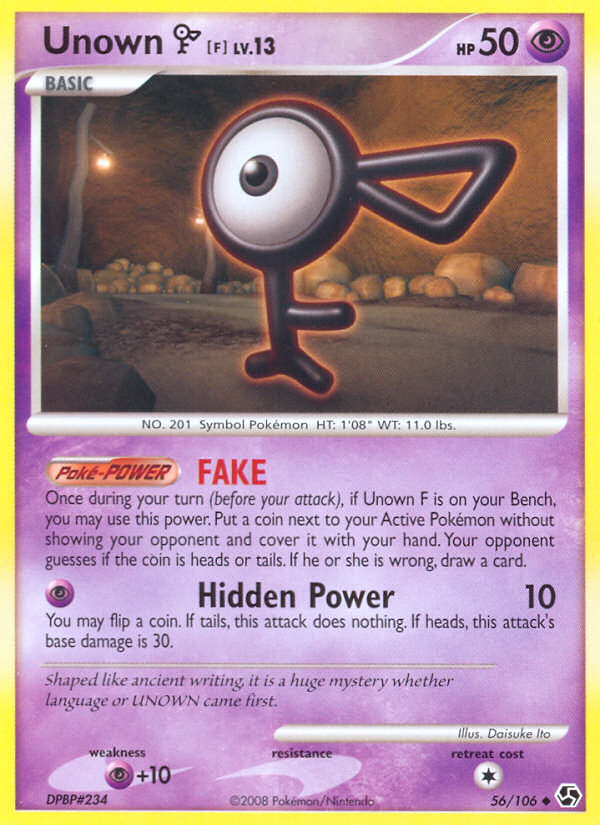 Unown F (56/106) [Diamond & Pearl: Great Encounters] Pokémon
