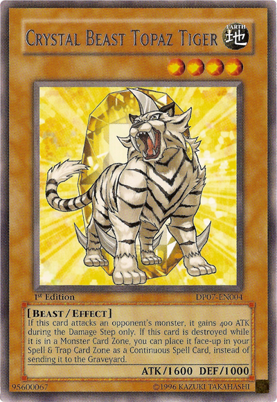 Crystal Beast Topaz Tiger [DP07-EN004] Rare Yu-Gi-Oh!