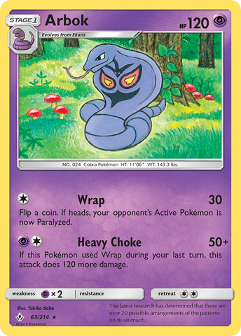Arbok (63/214) [Sun & Moon: Unbroken Bonds] Pokémon