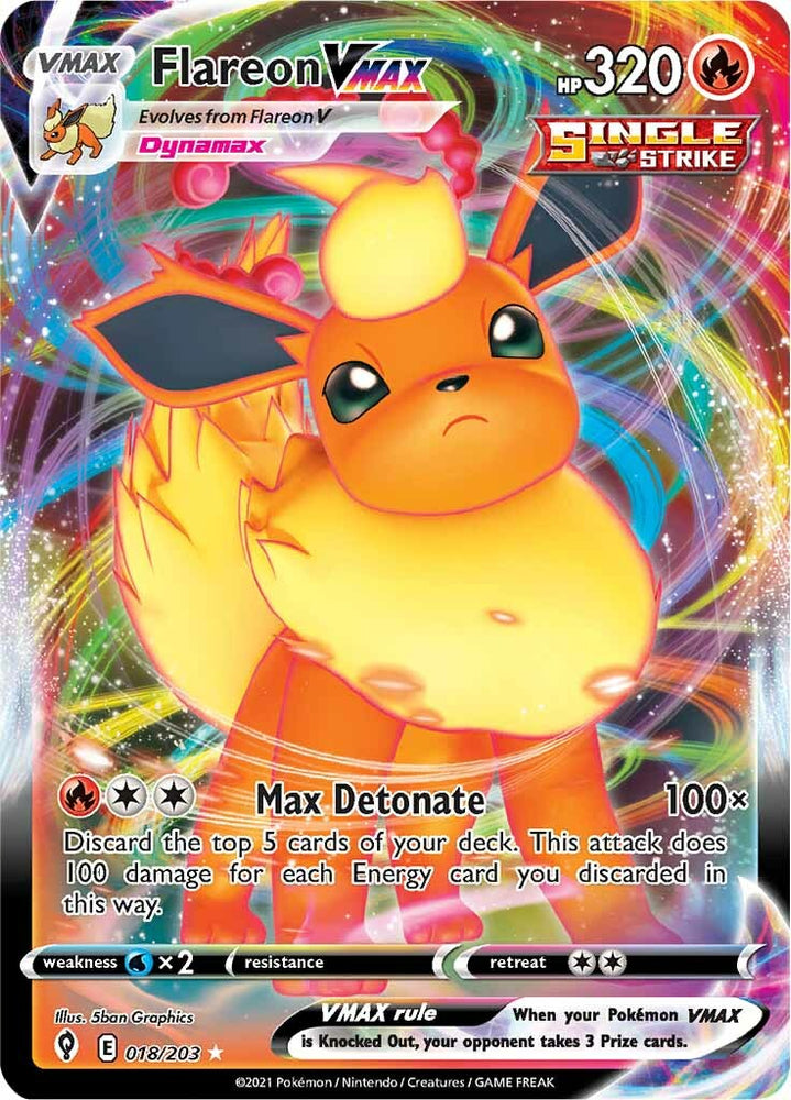 Flareon VMAX (018/203) [Sword & Shield: Evolving Skies] Pokémon