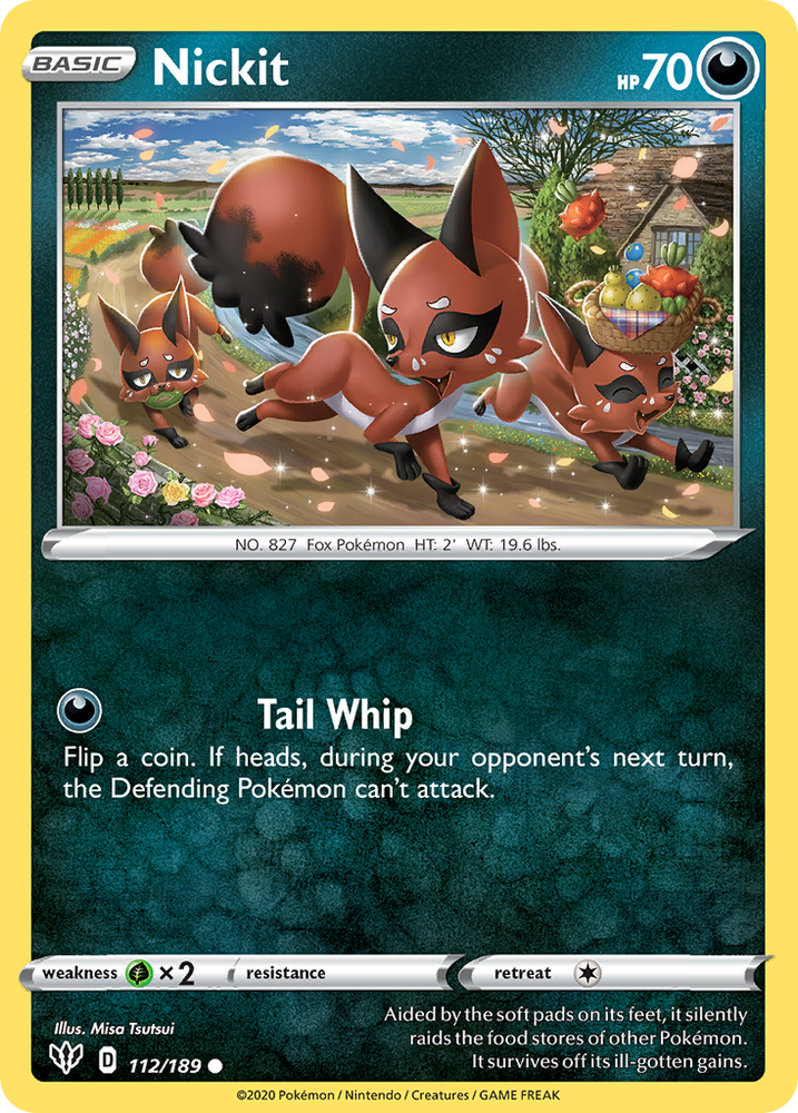 Nickit (112/189) [Sword & Shield: Darkness Ablaze] Pokémon