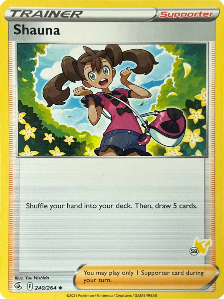 Shauna (240/264) (Pikachu Stamp #59) [Battle Academy 2022] Pokémon