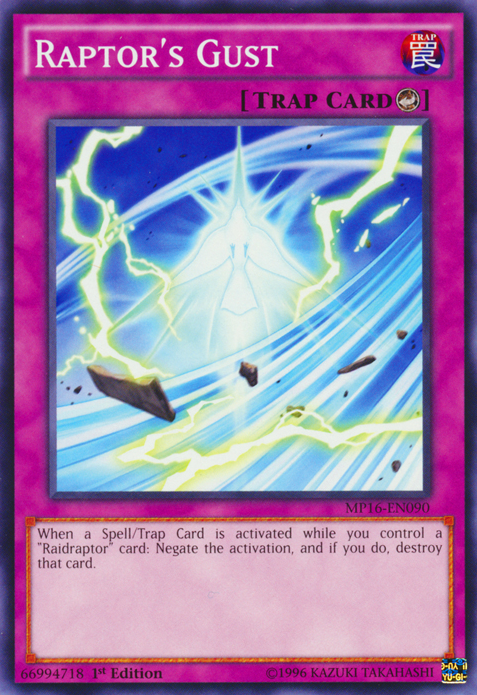 Raptor's Gust [MP16-EN090] Common Yu-Gi-Oh!