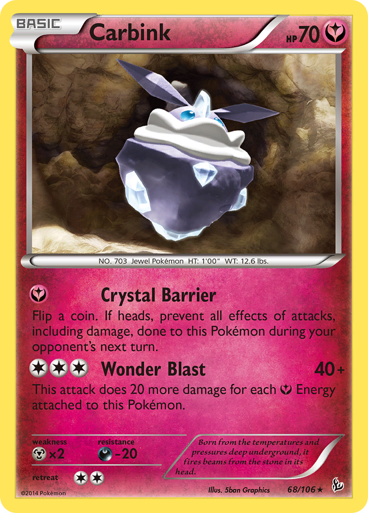 Carbink (68/106) (Theme Deck Exclusive) [XY: Flashfire] Pokémon