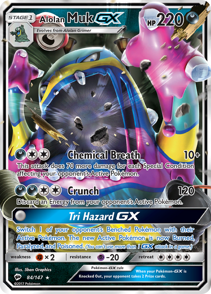 Alolan Muk GX (84/147) [Sun & Moon: Burning Shadows] Pokémon