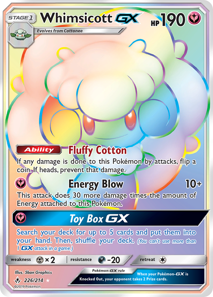 Whimsicott GX (226/214) [Sun & Moon: Unbroken Bonds] Pokémon