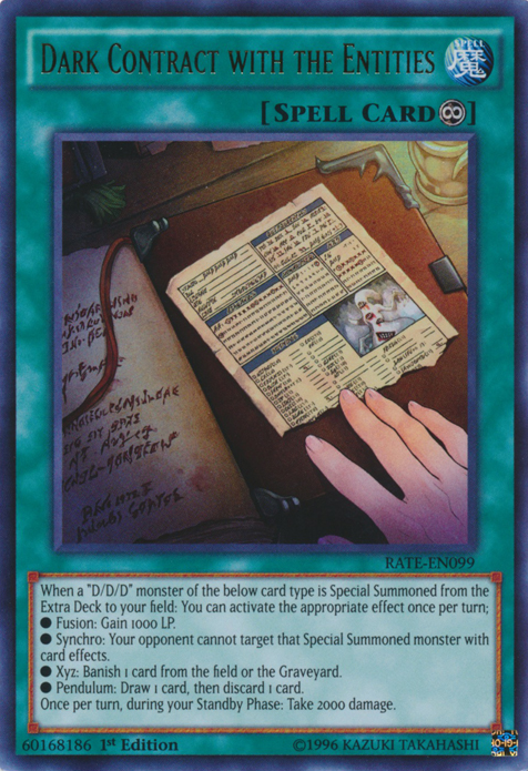 Dark Contract with the Entities [RATE-EN099] Ultra Rare Yu-Gi-Oh!