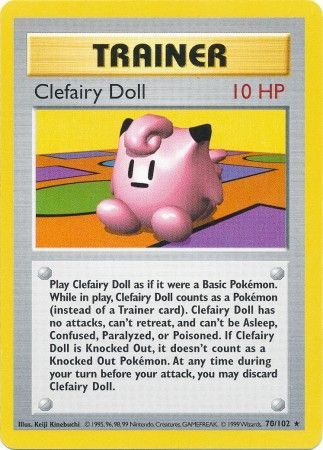 Clefairy Doll (70/102) [Base Set Shadowless Unlimited] Pokémon