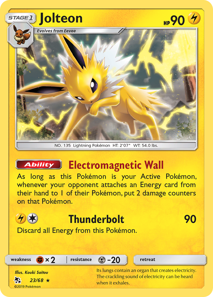 Jolteon (23/68) [Sun & Moon: Hidden Fates] Pokémon