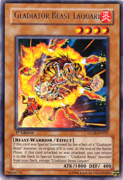 Gladiator Beast Laquari [GLAS-EN021] Rare Yu-Gi-Oh!