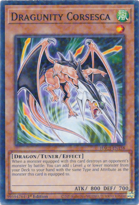 Dragunity Corsesca (Duel Terminal) [HAC1-EN158] Common Yu-Gi-Oh!