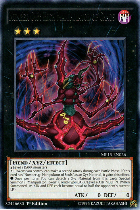 Number C43: High Manipulator of Chaos [MP15-EN026] Rare Yu-Gi-Oh!