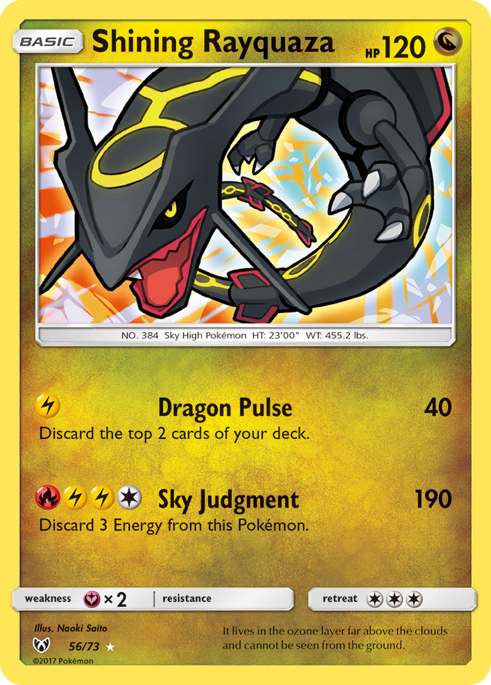 Shining Rayquaza (56/73) [Sun & Moon: Shining Legends] Pokémon