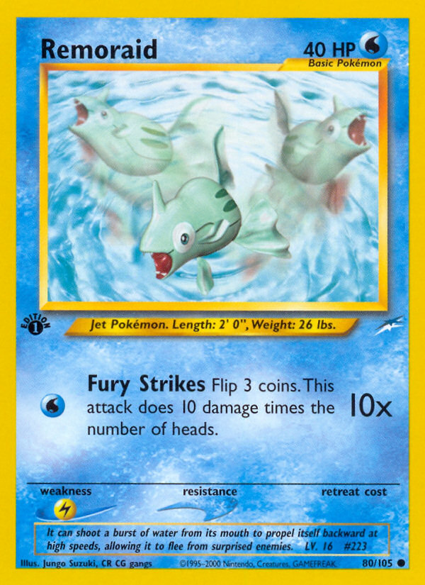 Remoraid (80/105) [Neo Destiny 1st Edition] Pokémon