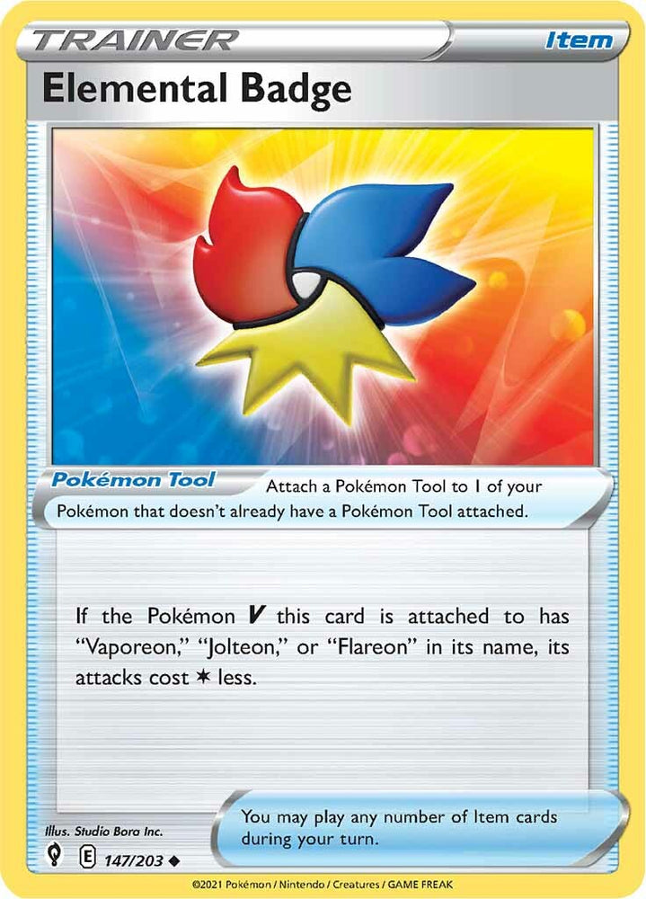 Elemental Badge (147/203) [Sword & Shield: Evolving Skies] Pokémon