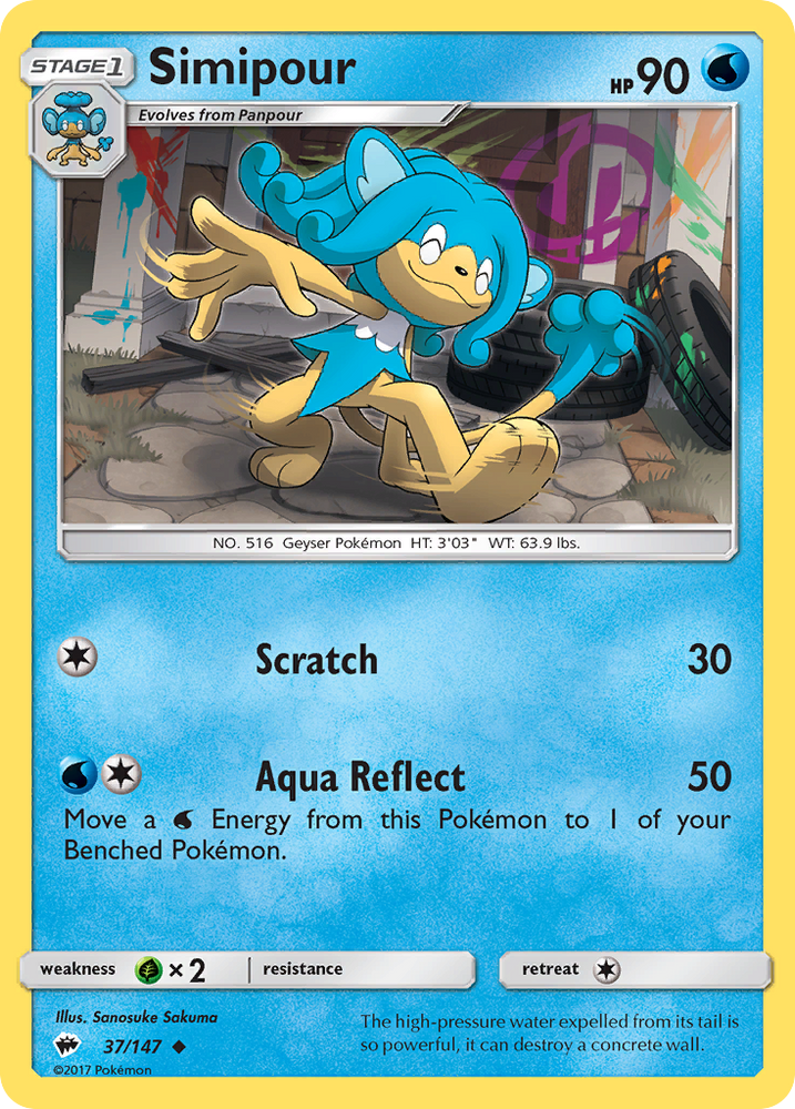 Simipour (37/147) [Sun & Moon: Burning Shadows] Pokémon