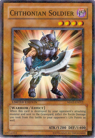 Chthonian Soldier [MF03-EN011] Parallel Rare Yu-Gi-Oh!