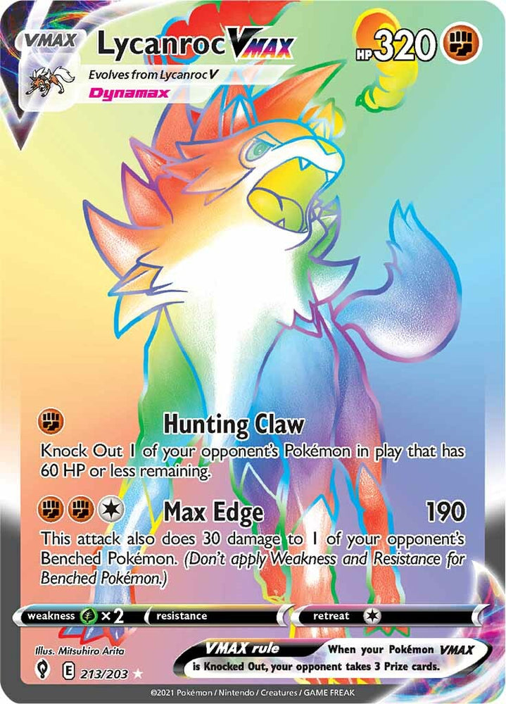 Lycanroc VMAX (213/203) [Sword & Shield: Evolving Skies] Pokémon