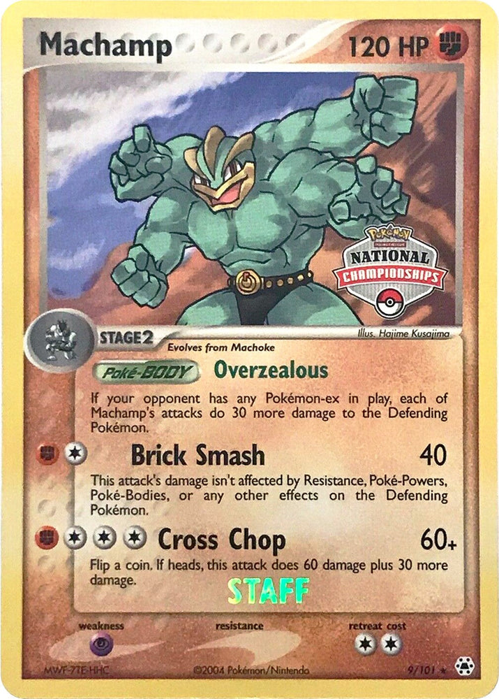 Machamp (9/101) (National Championships Promo) (Staff) [EX: Hidden Legends] Pokémon