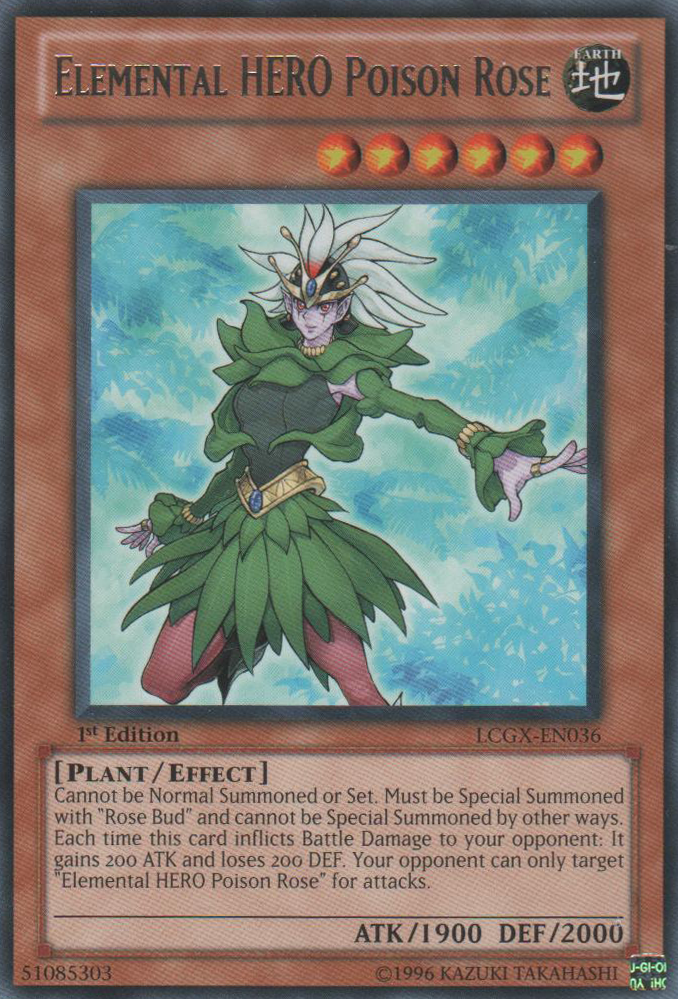 Elemental HERO Poison Rose [LCGX-EN036] Rare Yu-Gi-Oh!