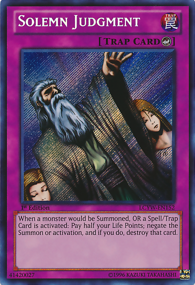 Solemn Judgment [LCYW-EN152] Secret Rare Yu-Gi-Oh!