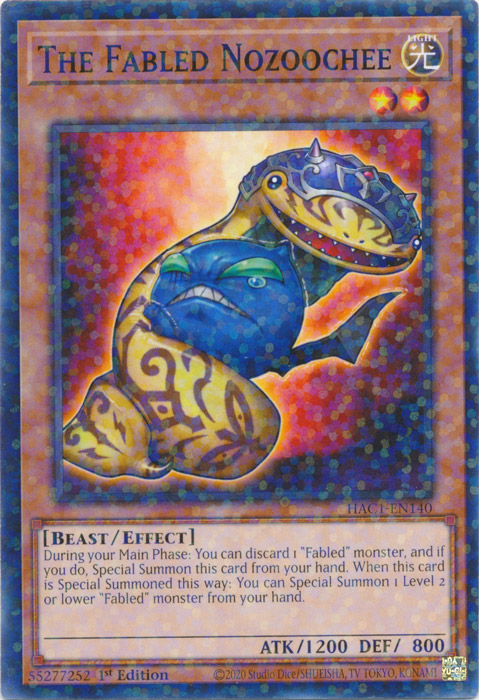 The Fabled Nozoochee (Duel Terminal) [HAC1-EN140] Common Yu-Gi-Oh!
