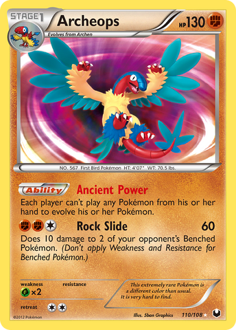 Archeops (110/108) [Black & White: Dark Explorers] Pokémon
