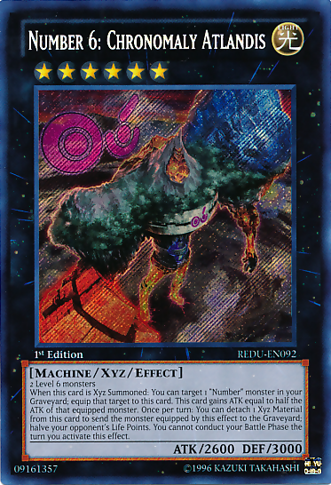 Number 6: Chronomaly Atlandis [REDU-EN092] Secret Rare Yu-Gi-Oh!